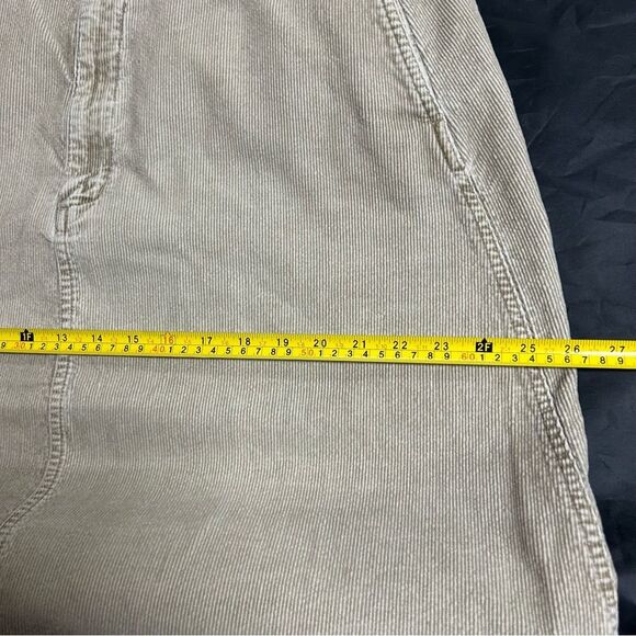 Eddie Bauer Womens 18Petite Corduroy Long Skirt Tan 100% Cotton Modest Back Slit - Picture 11 of 15